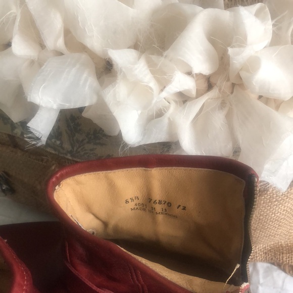 Frye Phillip Harness Ankle Boots .The color is burgundy. size 8 1/2 - Picture 7 of 10